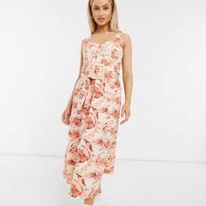 ASOS Design Floral Midi Skater Sundress